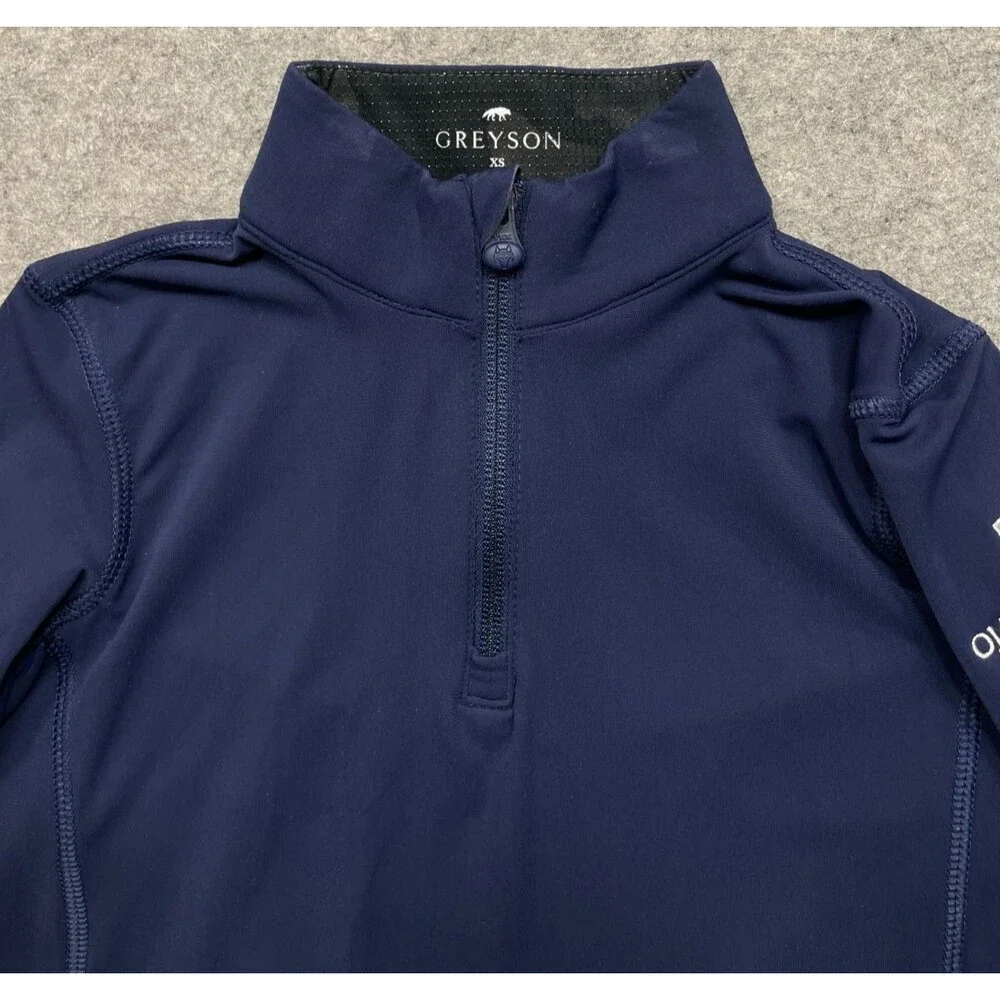 Greyson Ojai Valley Inn Boys Tate Quarter Zip Youth XS 4-5 Navy Blue Stretch